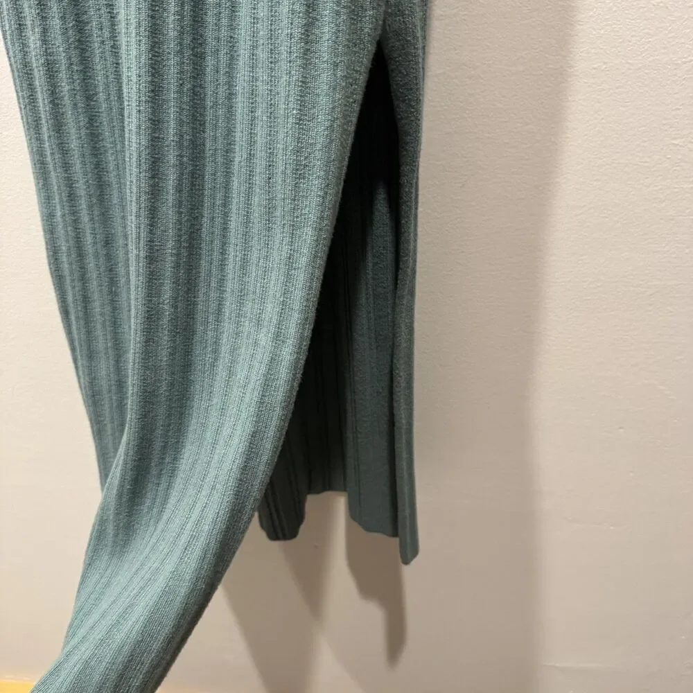 NWT Abercrombie & Fitch Maxi Dress Bodycon Ribbed Knit Tank Green Women sz Small
